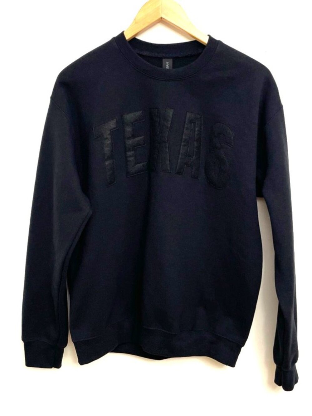 Gildan Heavy Blend Crew Neck Texas Sweatshirt‎ Women’s M Black Tone on Tone